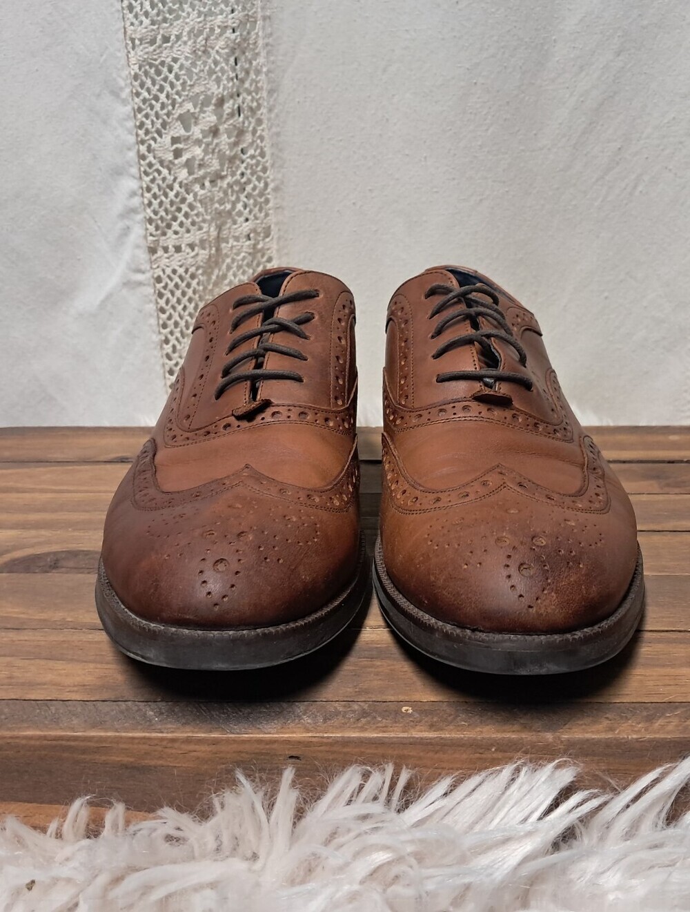 Cole Haan Men's Wayne Leather Wingtip Oxford Dress Shoes Brown Size 7 - Picture 8 of 8